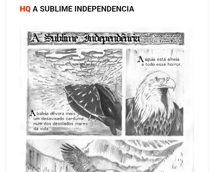 HQ “A SUBLIME INDEPENDÊNCIA”, Roteirizada por  SANDRO LEONARDO, Publicada na Revista PARADIGMAS Edição 57