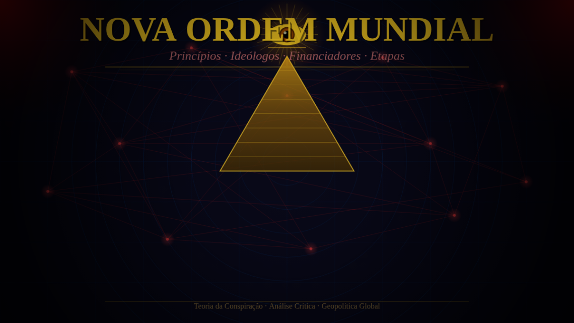 NOM (NOVA ORDEM MUNDIAL), GREAT RESET & AFINS: O Que é Real e o Que é Teoria da Conspiração?